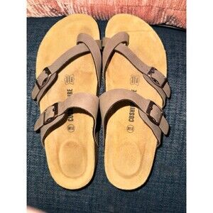 Cushionaire Luna Cork Footbed Sandal - Women’s 8.5